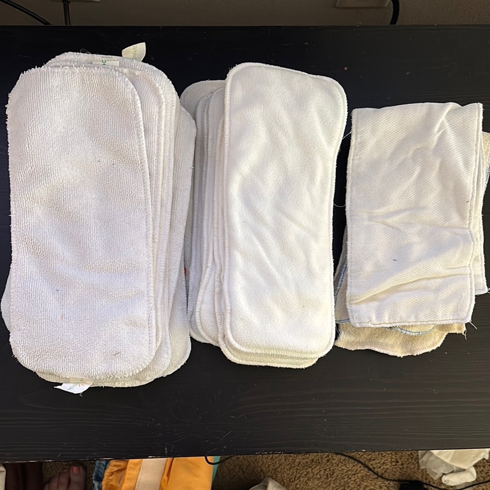 Set of Baby White Cloth Diaper Inserts